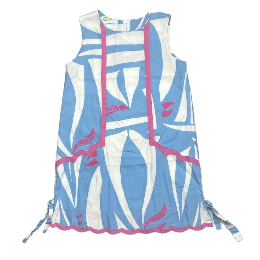 Lilly Pulitzer Sailboat Dress Blue White 6